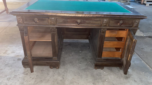 Imponente Scrivania Diplomatica Rinascimentale Inizi 900