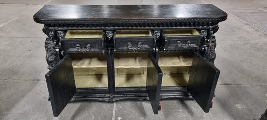 Credenza Studio Notarile Sala Pranzo Stile Rinascimento Rinascimentale Fatta a mano