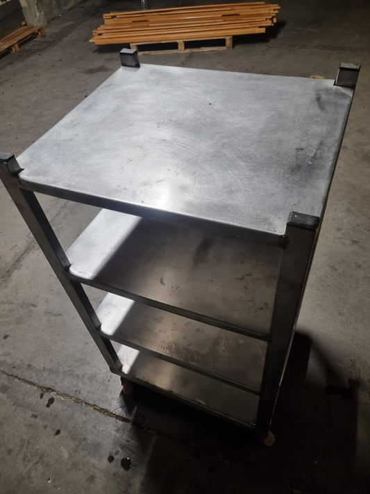 Scafale Carrello in Acciaio Usato Largo 70,5cm