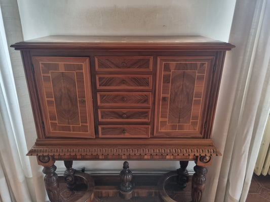 Mobile Bar Credenza in Olivo Seconda Meta' 900 Fatta a mano