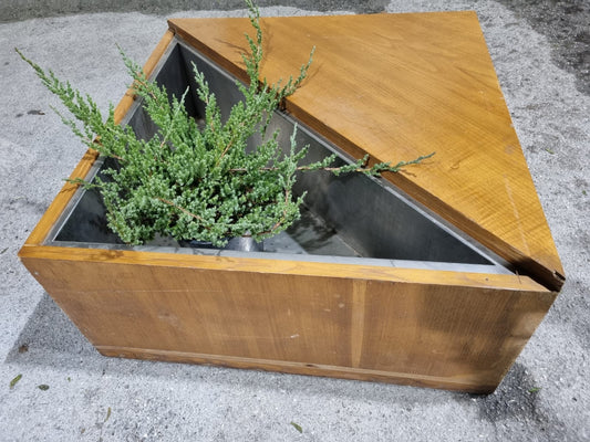 Tavolino da Centro con Porta Piante in Acciaio Usato