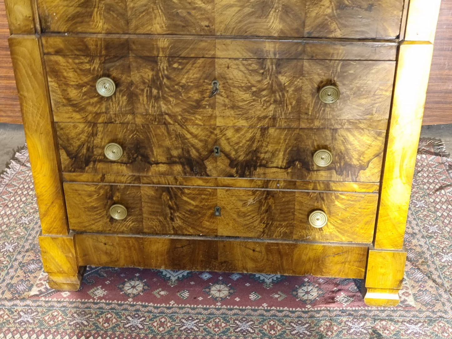 Secretaire Impero Radica di Noce Meta' 800 Minimo Restauro.