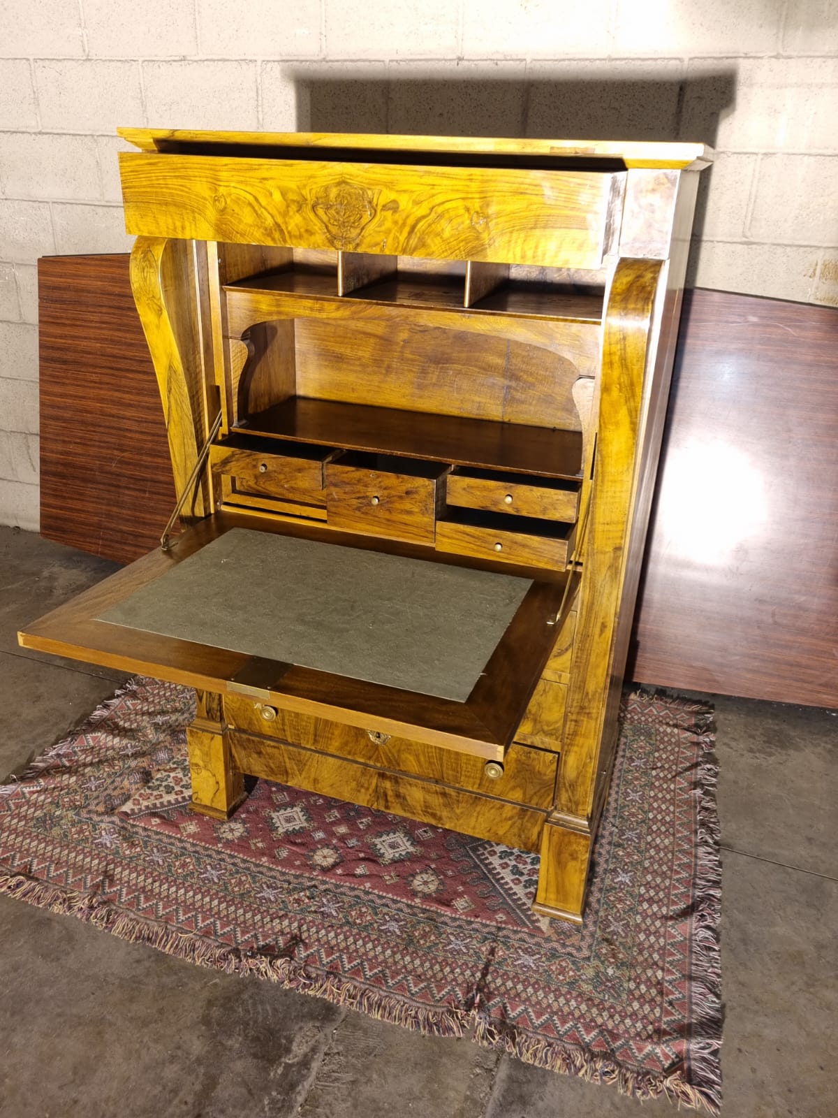 Secretaire Impero con 3 Cassetti Meta' 800 Minimo Restauro