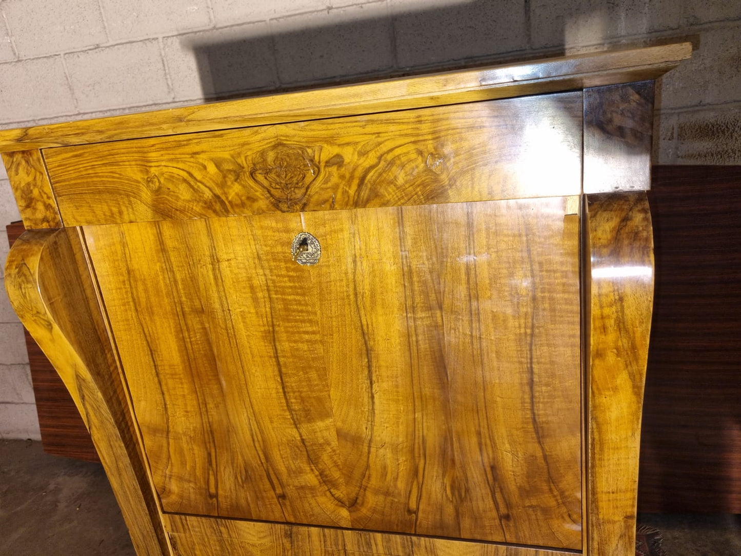 Secretaire Impero con 3 Cassetti Meta' 800 Minimo Restauro