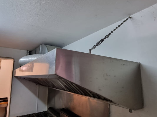 Cappa Professionale Usata Completa di Tubi lunga 260cm