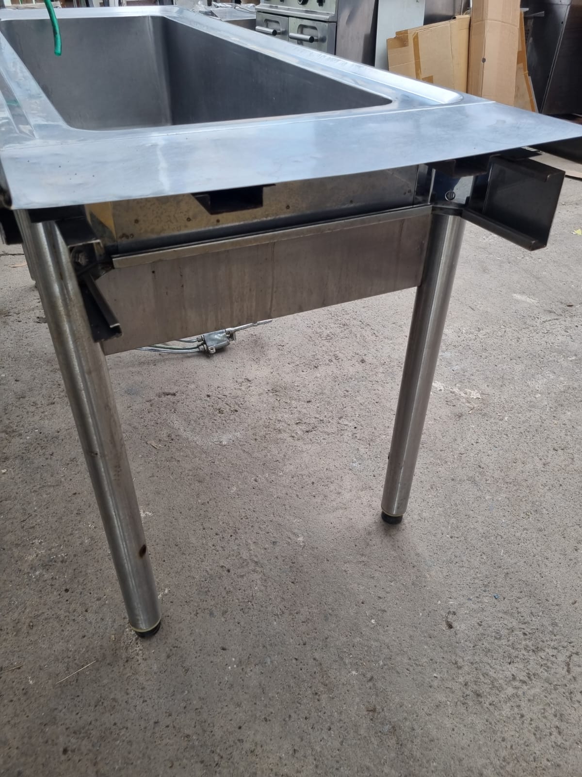 Grande Lavandino in Acciaio Professionale Usato lungo 180cm