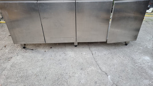 Bancone in Acciaio con Ante Usato lungo 197cm