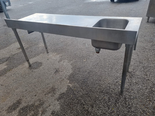 Lavandino in Acciaio Professionale Usato Marca AngeloPo Lungo 200cm