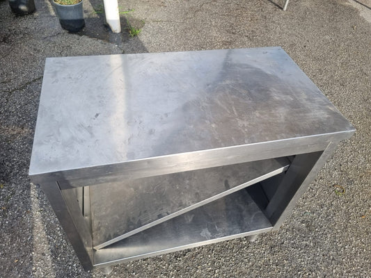 Bancone in Acciaio Professionale Aperto Lungo 90cm Usato