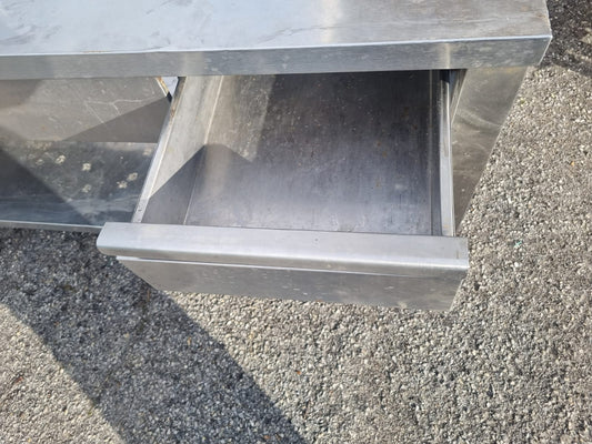 Bancone Tavolo in Acciaio Professionale con 1 cassetto Lungo 140cm Usato