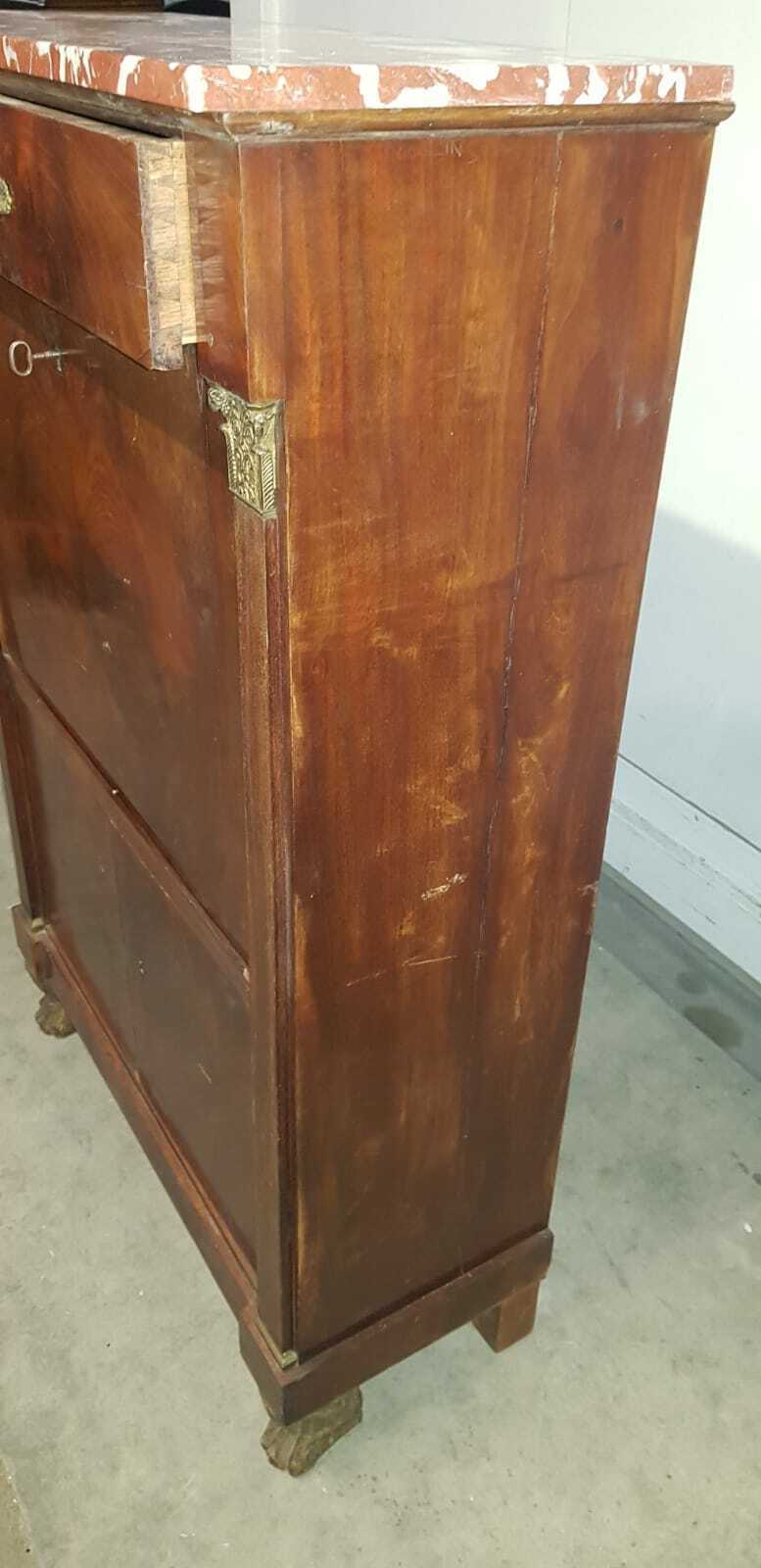 Bellissimo Secretaire Impero Fine 800 Da Restaurare