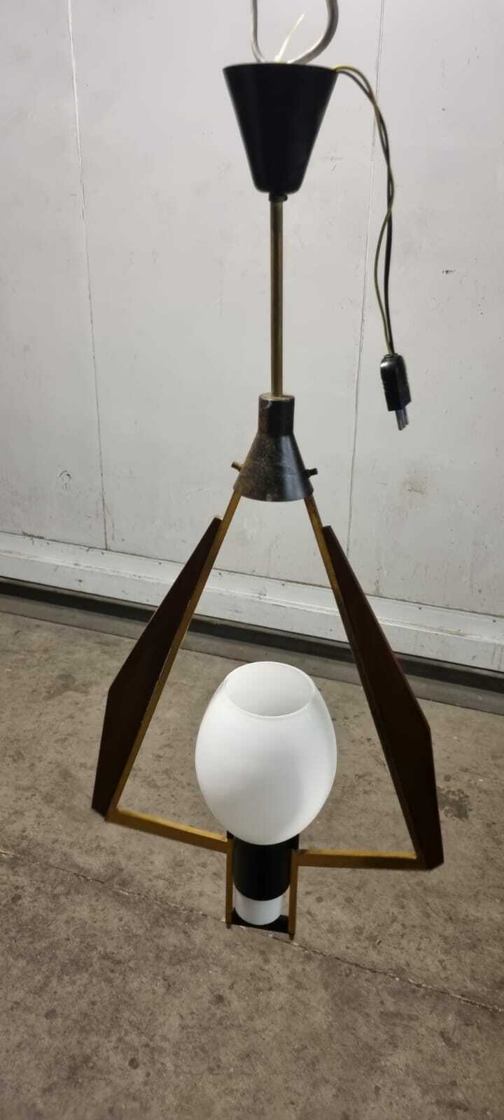 Bellissimo Lampadario A Sospensione Anni 60 Produzione Italiana