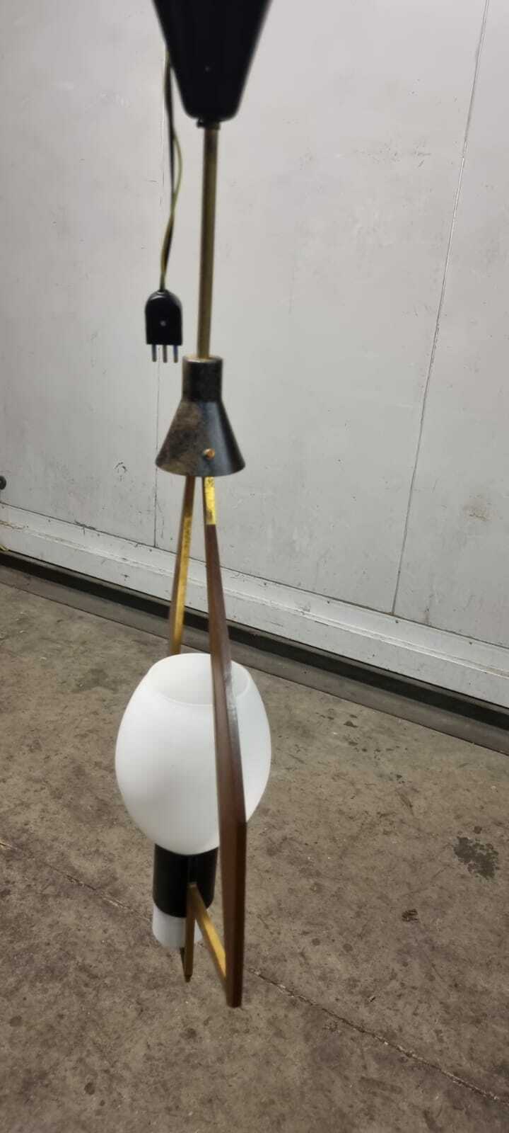 Bellissimo Lampadario A Sospensione Anni 60 Produzione Italiana