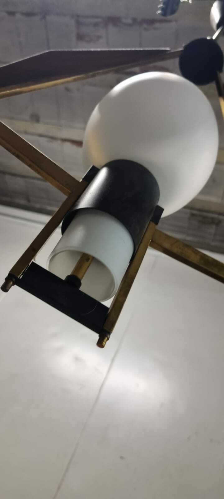 Bellissimo Lampadario A Sospensione Anni 60 Produzione Italiana