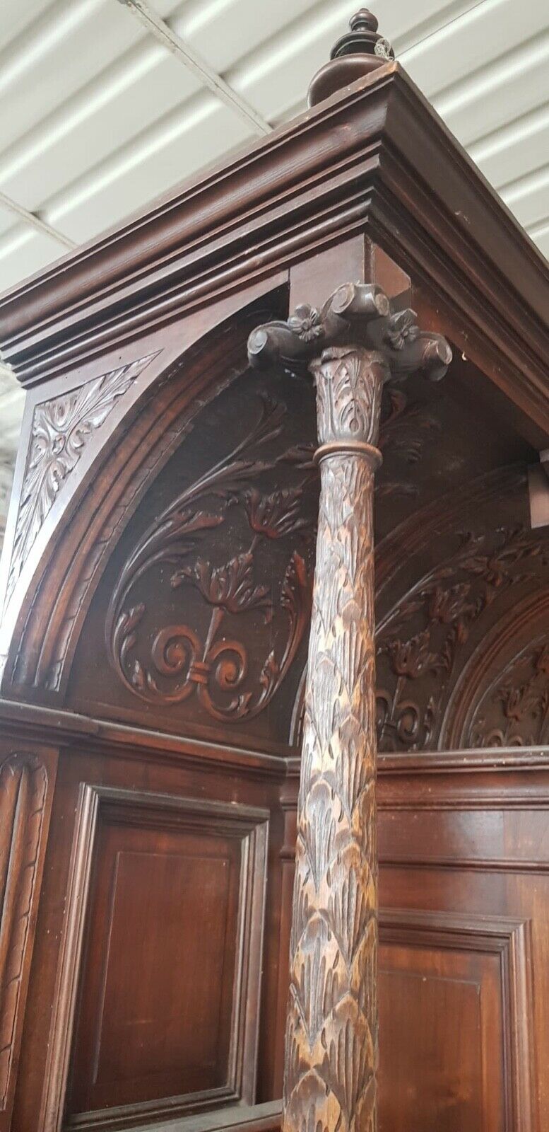 Spettacolare Credenza Rinascimento Rinascimentale Fine 800 Intagliata Minimo Restauro