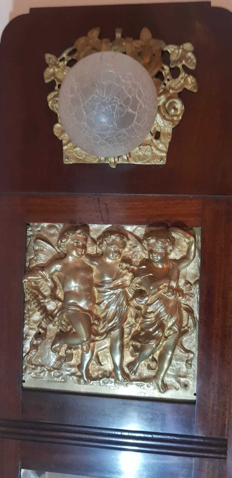 Spettacolare Letto Matrimoniale Comodini Liberty Bronzi E Putti Anni 1900/1920