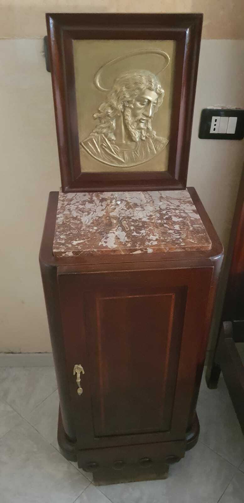 Spettacolare Letto Matrimoniale Comodini Liberty Bronzi E Putti Anni 1900/1920