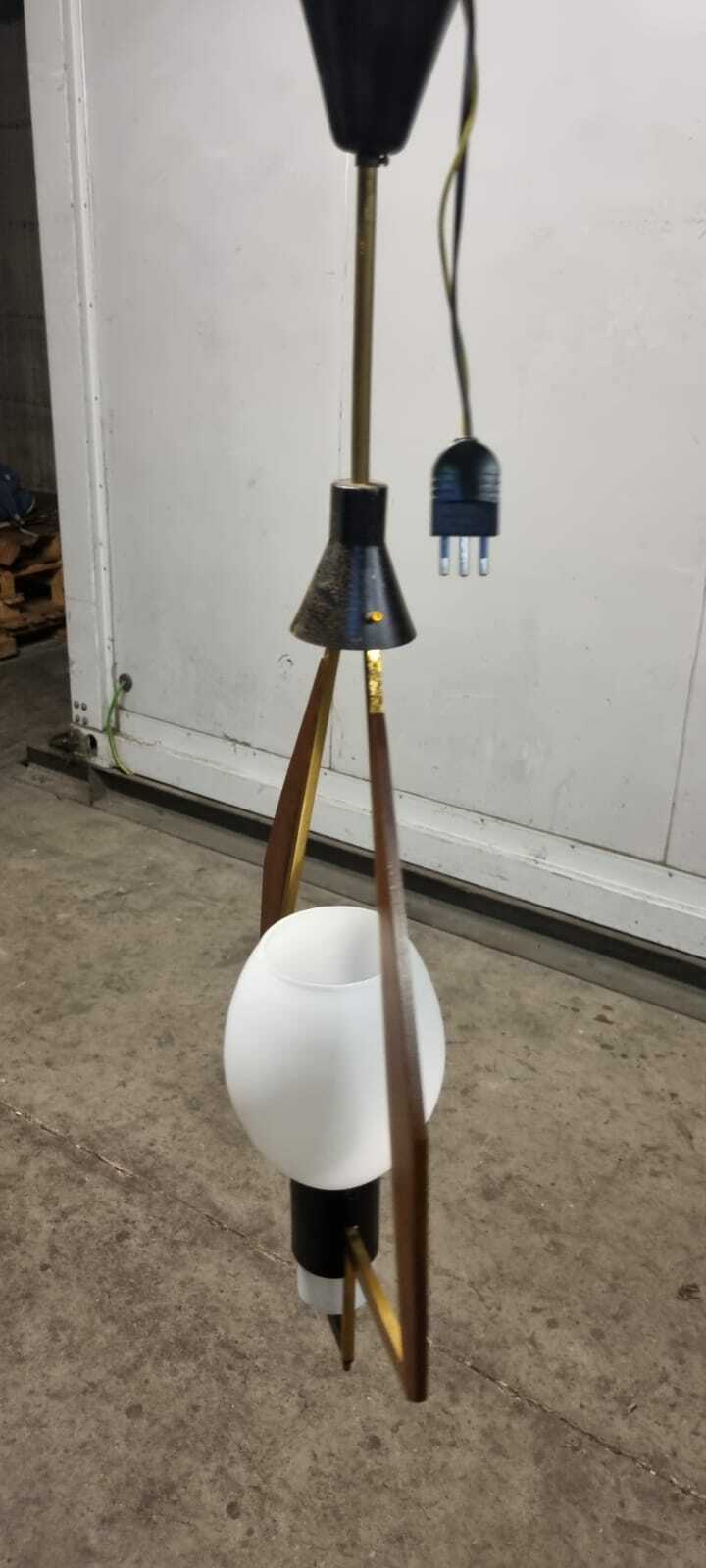 Bellissimo Lampadario A Sospensione Anni 60 Produzione Italiana
