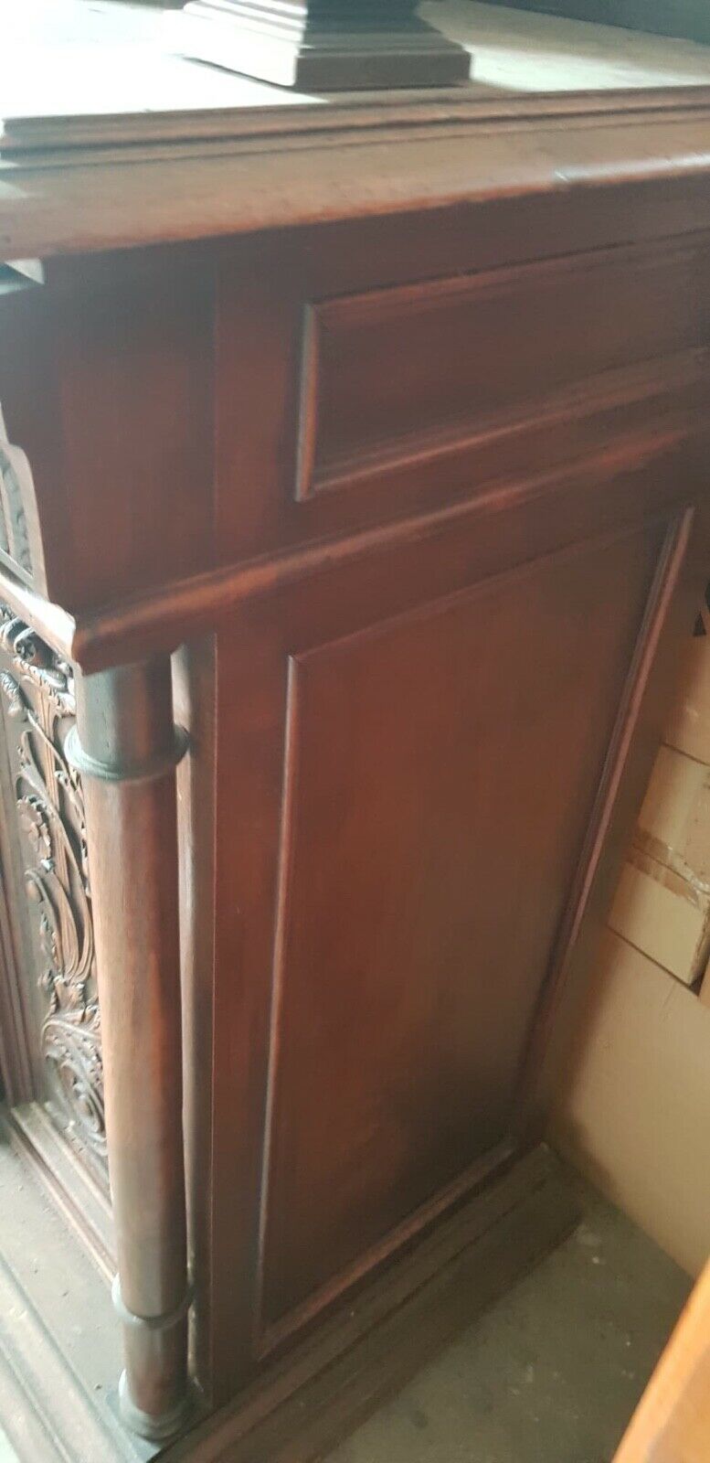 Spettacolare Credenza Rinascimento Rinascimentale Fine 800 Intagliata Minimo Restauro