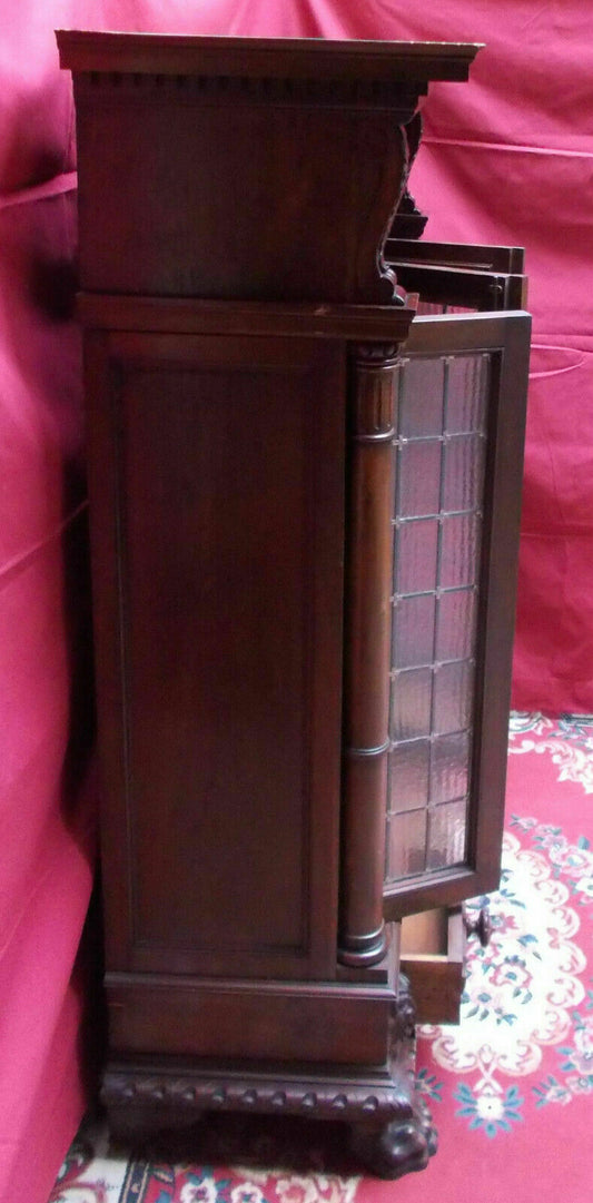 Libreria 3 Ante Prima Meta' 900 Stile Rinascimento Intagliato