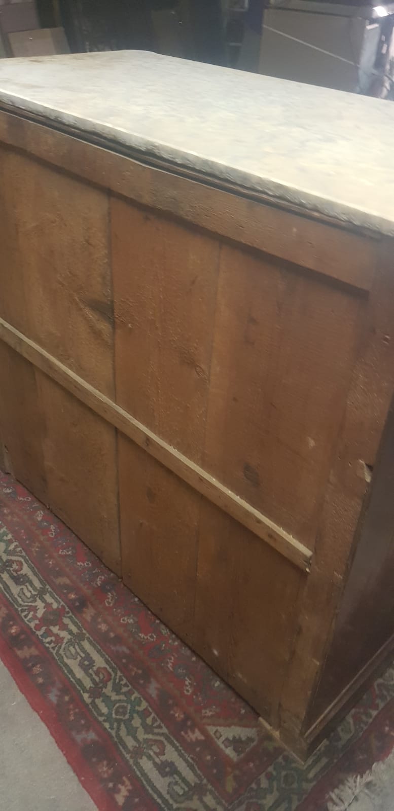 Como Secretaire Carlo X inizi 900 Impiallacciatura di Noce Marmo di Carrara
