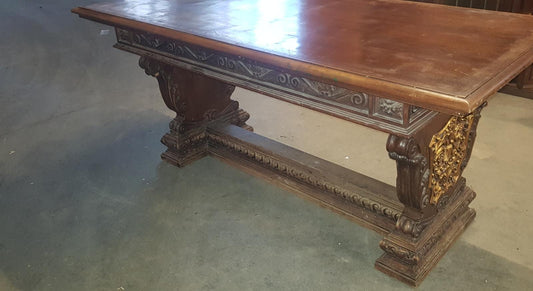 Bellissima Scrivania Rinascimento Rinascimentale Inizi 900 con Dorature