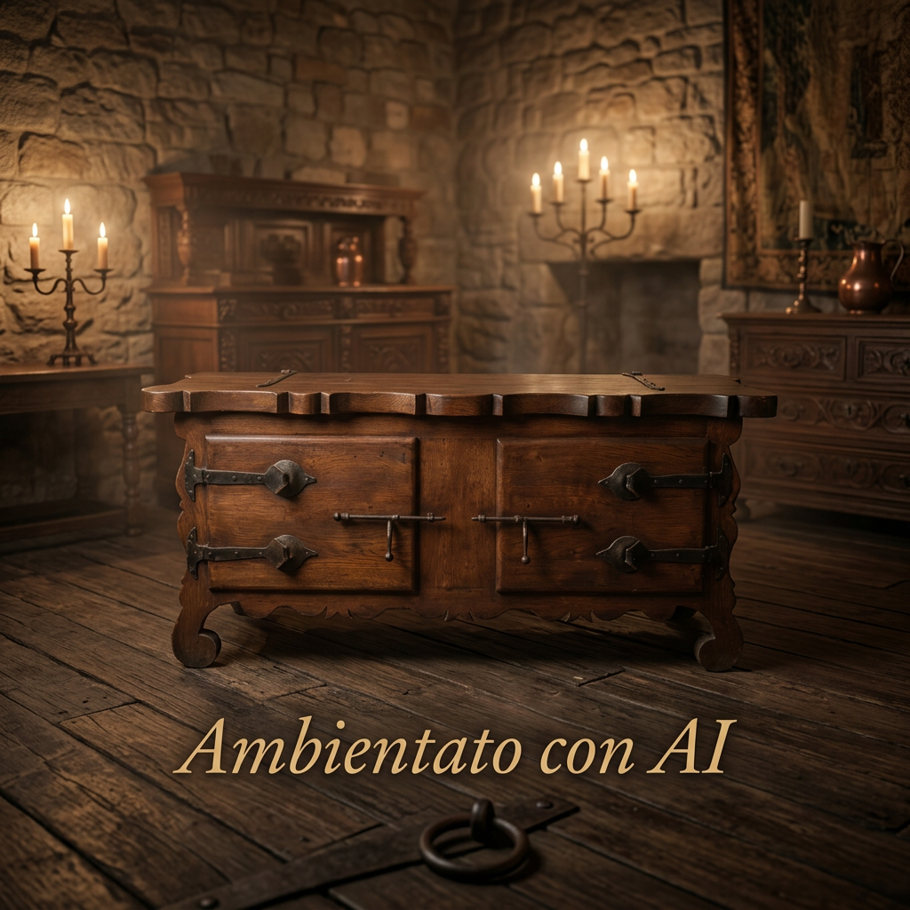 Cassapanca Anni 80 in Legno Massello