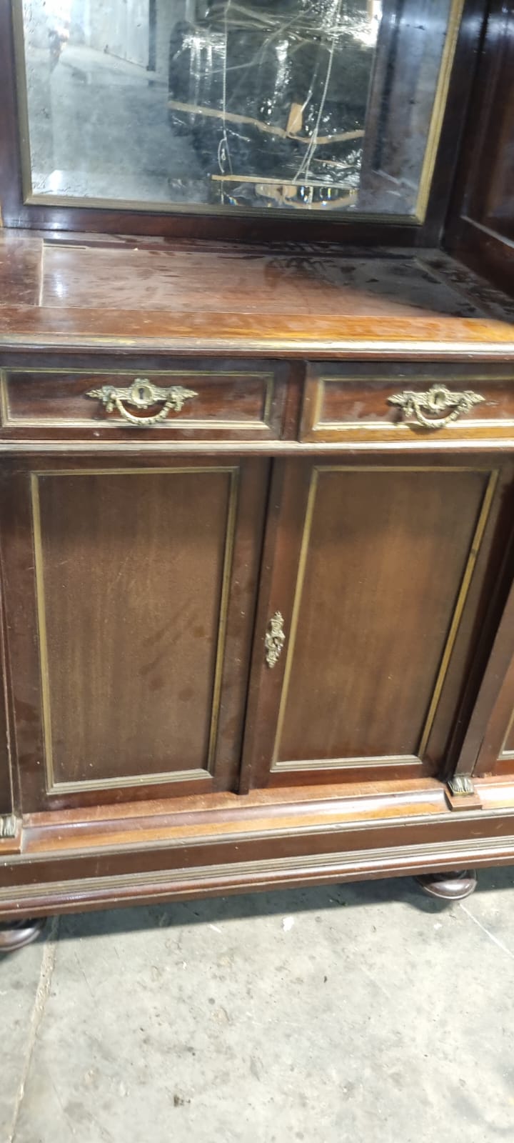 Credenza Vetrina Libreria Impero Fine 800. Necessita di Restauro