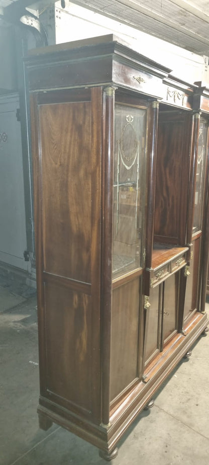 Credenza Vetrina Libreria Impero Fine 800. Necessita di Restauro