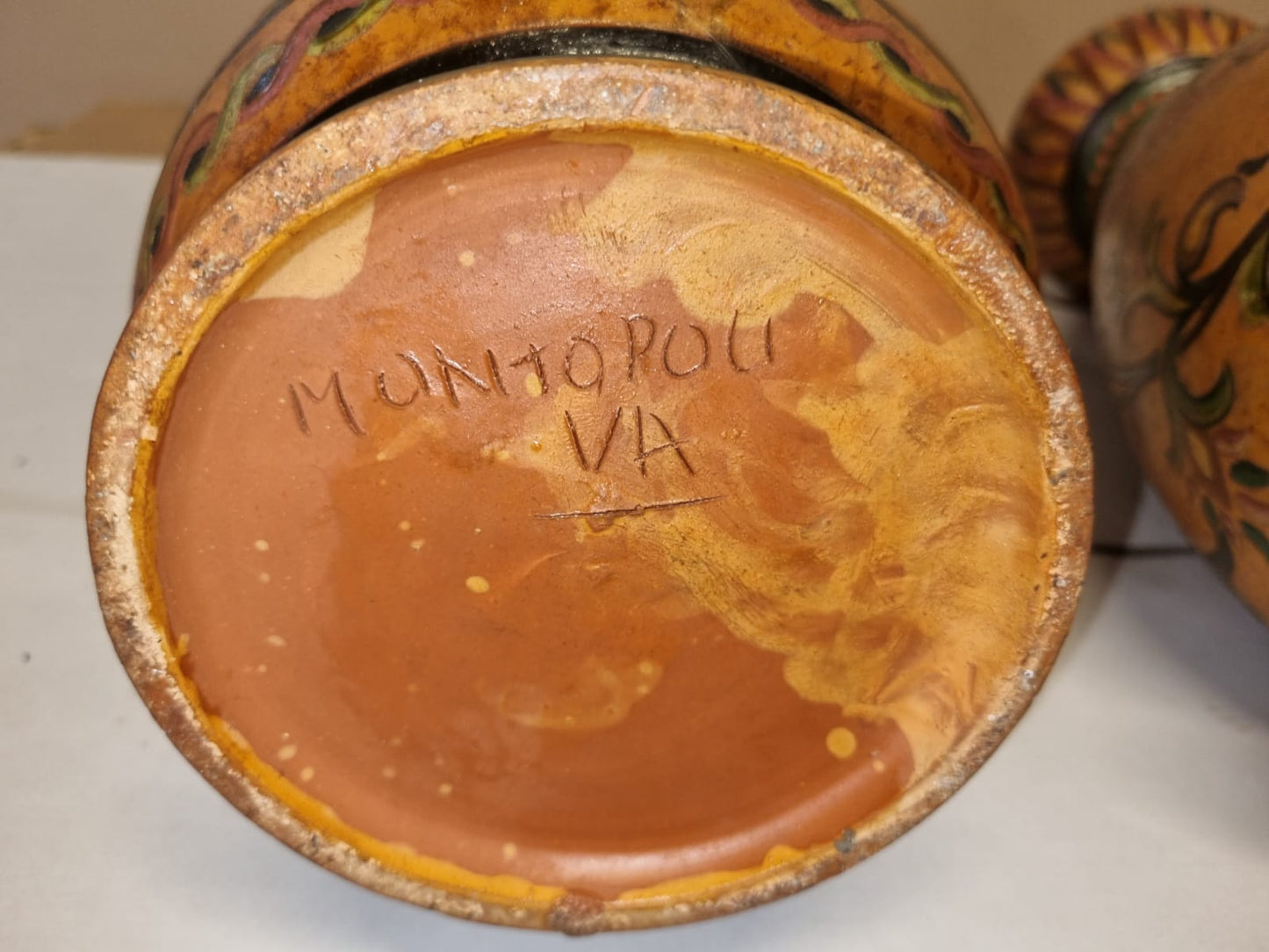 Coppia di Vasi in Terracotta Firmati Montopoli VA Anni 40