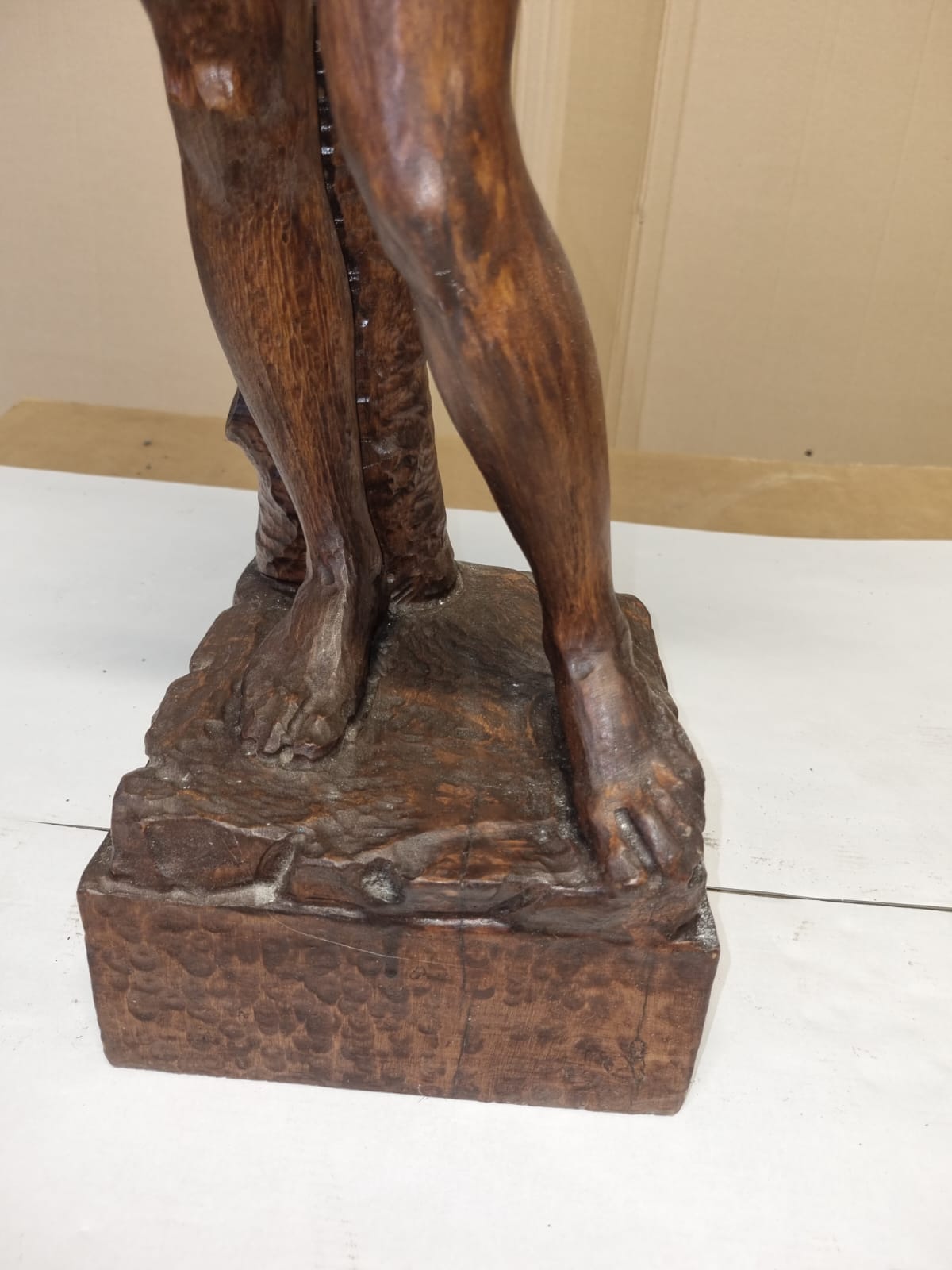 Statua in Legno Rappresentazione del Michelangelo Inizii 900