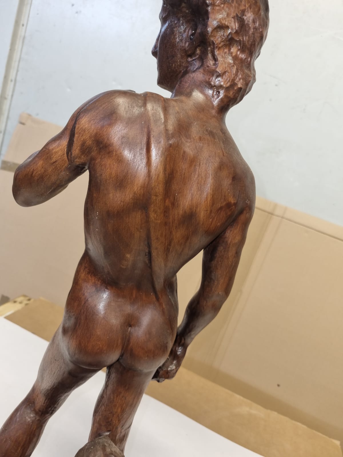 Statua in Legno Rappresentazione del Michelangelo Inizii 900