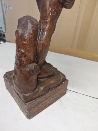 Statua in Legno Rappresentazione del Michelangelo Inizii 900