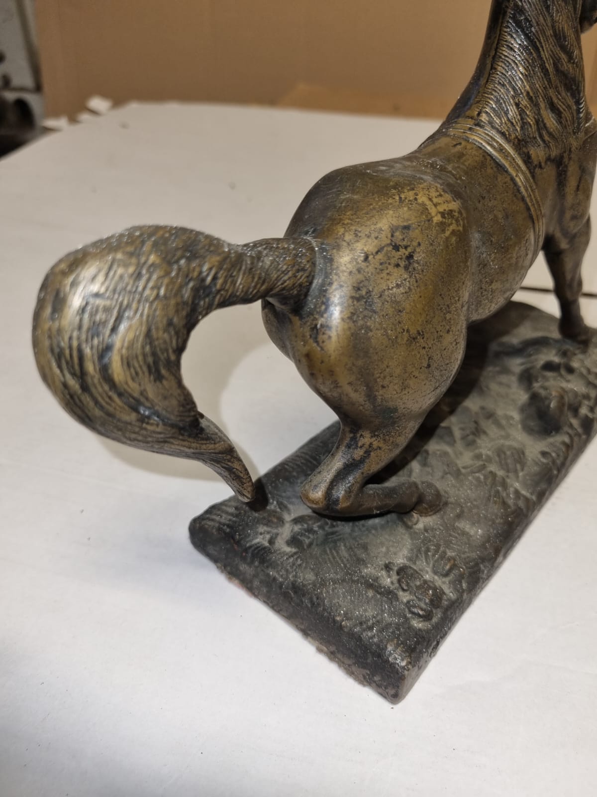 Statuina Cavallo in Bronzo Antico