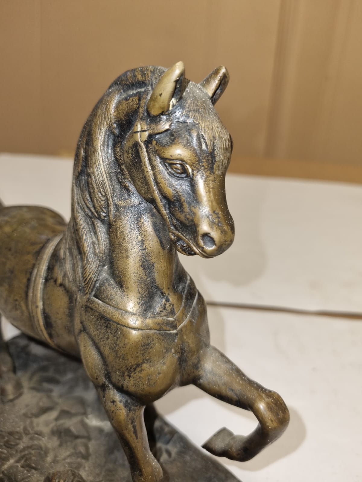 Statuina Cavallo in Bronzo Antico