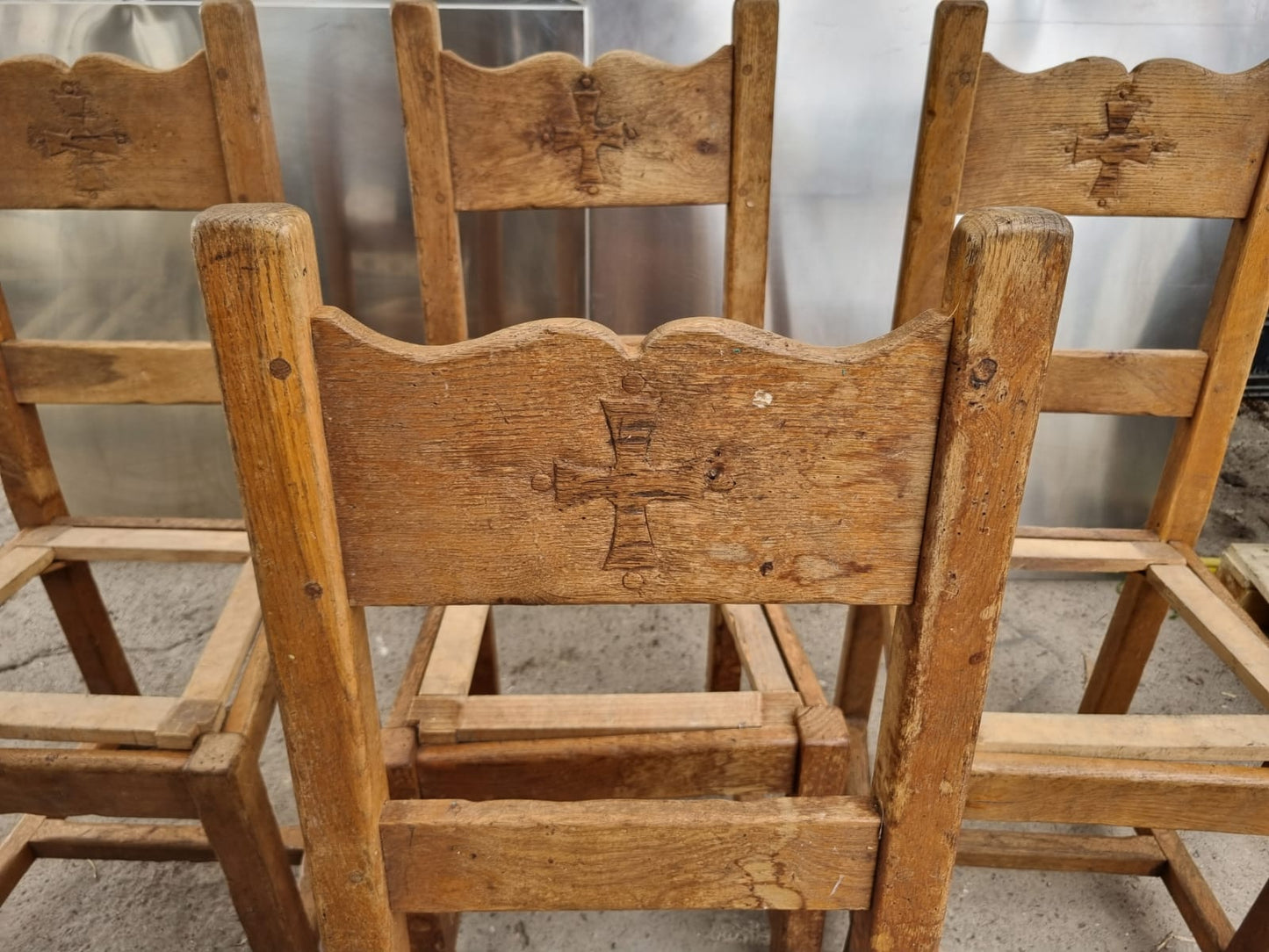 Quattro sedie Antiche che accompagnavano un tavolo Monastero inizi 900