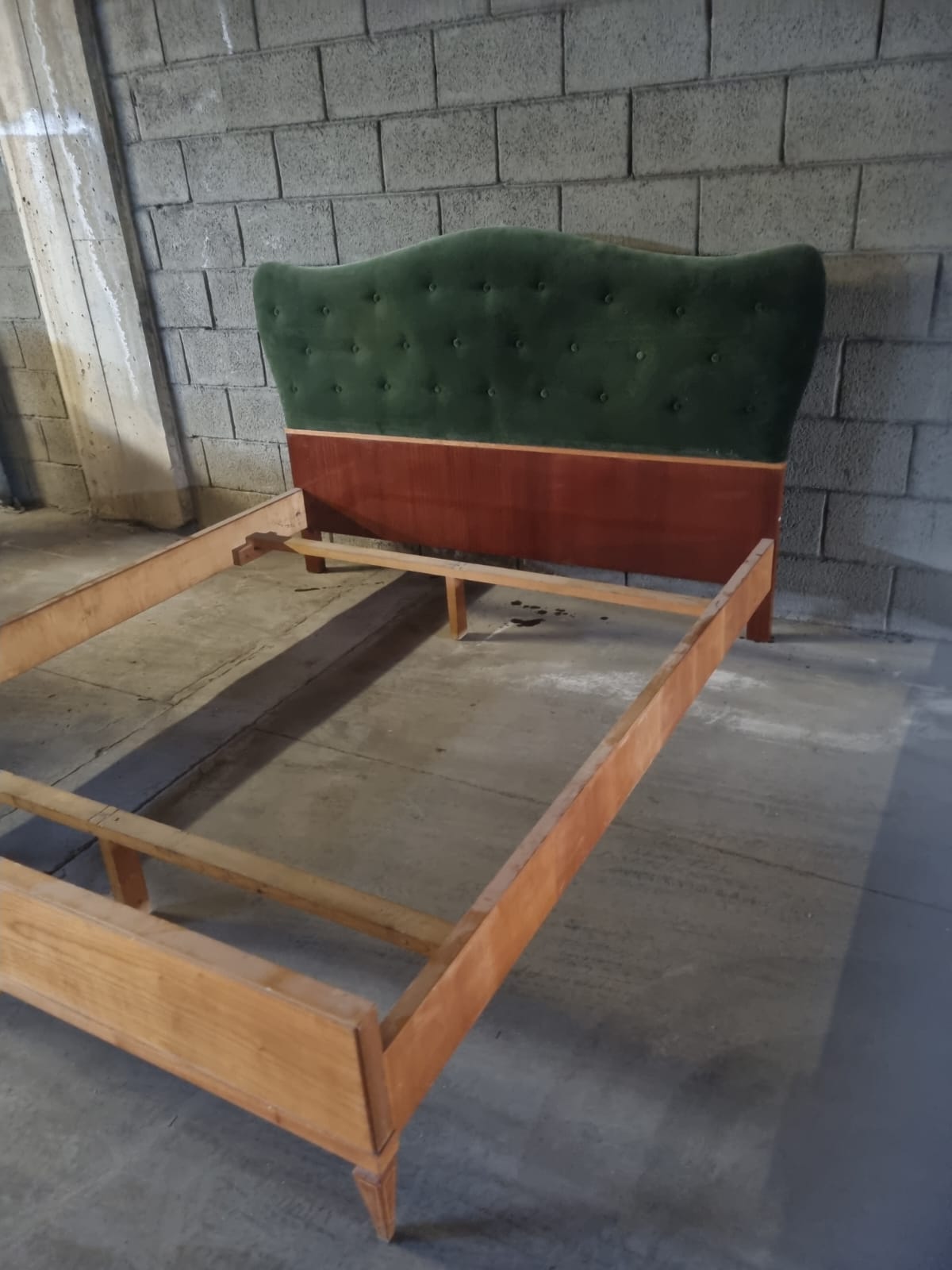 Letto Matrimoniale Stile Decò Anni 70 Vintage