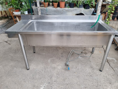 Grande Lavandino in Acciaio Professionale Usato lungo 180cm