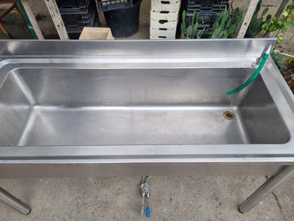 Grande Lavandino in Acciaio Professionale Usato lungo 180cm