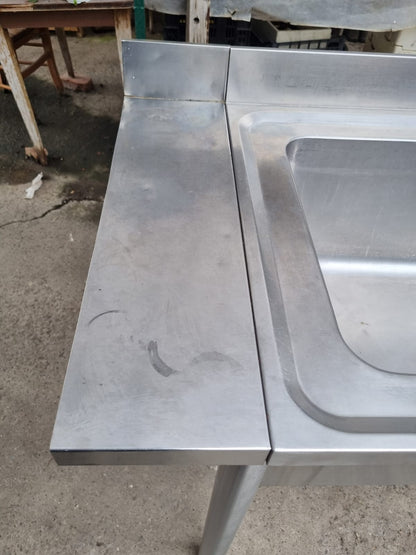Grande Lavandino in Acciaio Professionale Usato lungo 180cm