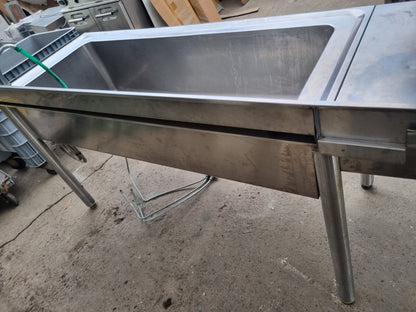 Grande Lavandino in Acciaio Professionale Usato lungo 180cm