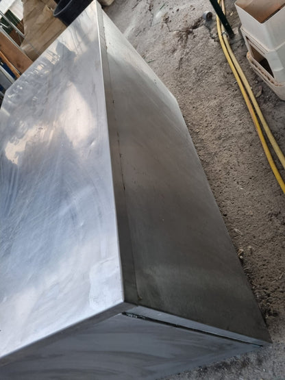 Bancone Tavolo in Acciaio con cassetto lungo 140cm usato