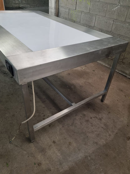 Tavolo in Acciaio con Negativoscopio usato