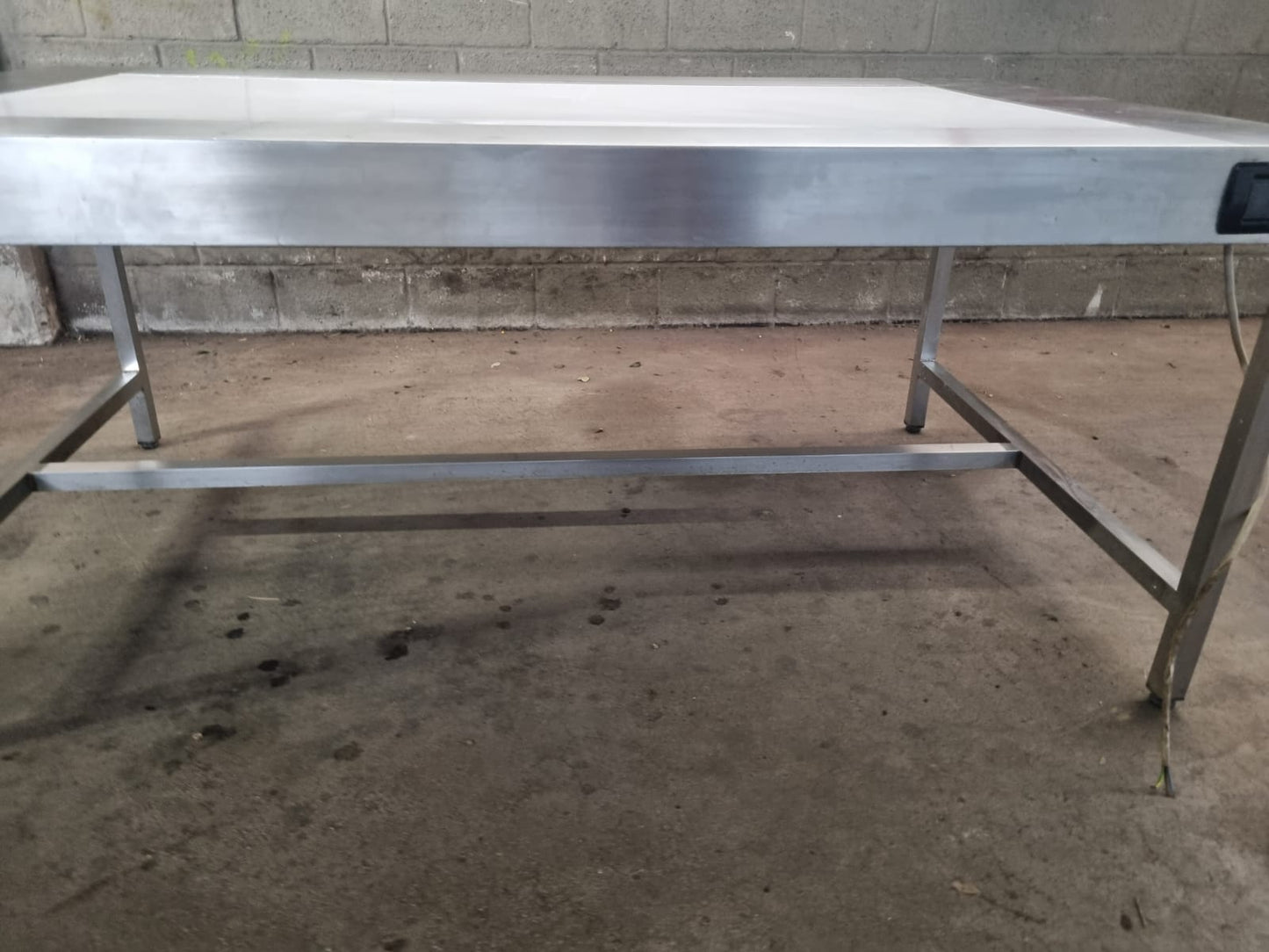 Tavolo in Acciaio con Negativoscopio usato