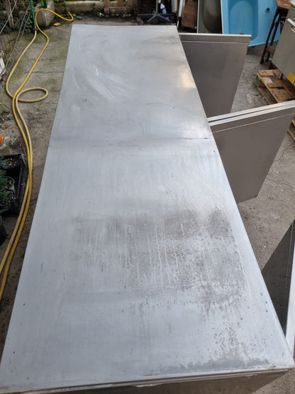 Bancone in Acciaio con Ante Usato lungo 197cm