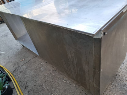 Bancone in Acciaio con Ante Usato lungo 197cm