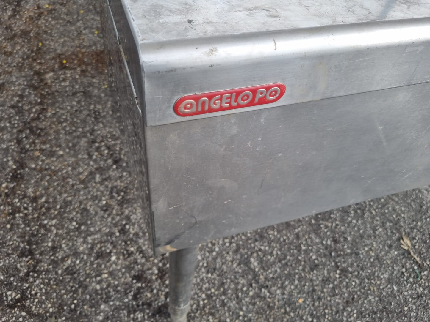 Lavandino in Acciaio Professionale Usato Marca AngeloPo Lungo 200cm