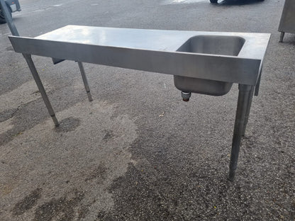 Lavandino in Acciaio Professionale Usato Marca AngeloPo Lungo 200cm