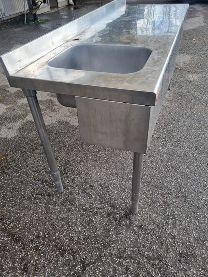 Lavandino in Acciaio Professionale Usato Marca AngeloPo Lungo 200cm
