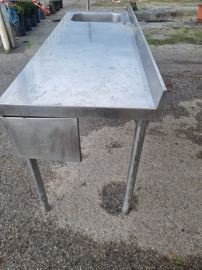 Lavandino in Acciaio Professionale Usato Marca AngeloPo Lungo 200cm